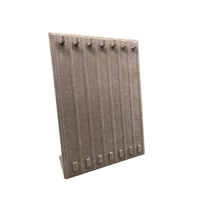 Yerli Üretim Keten Kumaş Bej Renk 35/25 Cm Ayaklı Tırnaklı Tesbih Yüzük Kombin Sergileme Standı