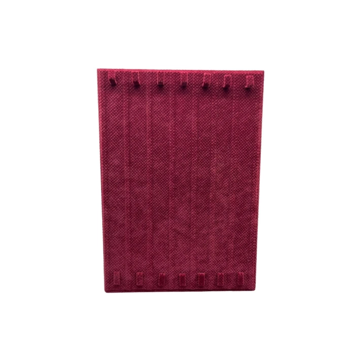 Yerli Üretim Keten Kumaş Bordo Renk 35/25 Cm Ayaklı Tırnaklı Tesbih Yüzük Kombin Sergileme Standı