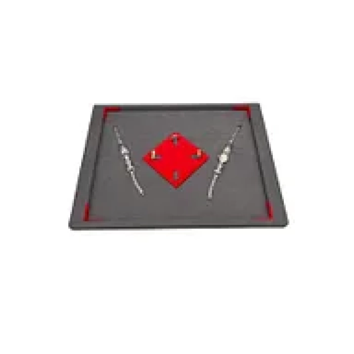 Yerli Üretim Keten Kumaş Gri Renk 40/30 cm Takı Servis Sunum&Yüzük Tablası