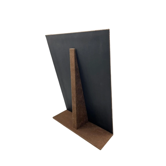 Yerli Üretim Keten Kumaş Kahve Renk 35/25 Cm Ayaklı Tırnaklı Tesbih Yüzük Kombin Sergileme Standı
