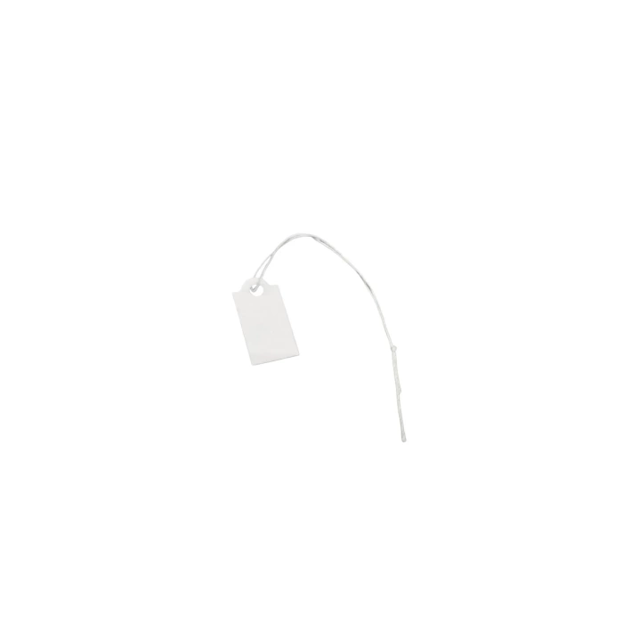 Yerli Üretim Küçük Boy Beyaz Renk 2 /1 cm 80 adet Karton İpli Fiyat Etiketi