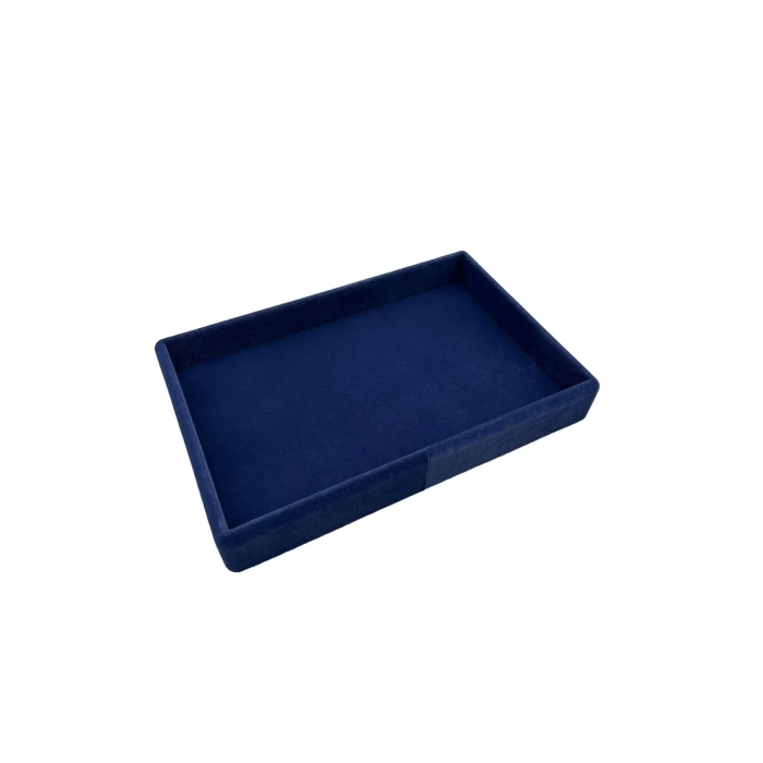 Yerli Üretim Küçük Boy Süet Kumaş Lacivert Renk 22/14 cm Servis Tablası