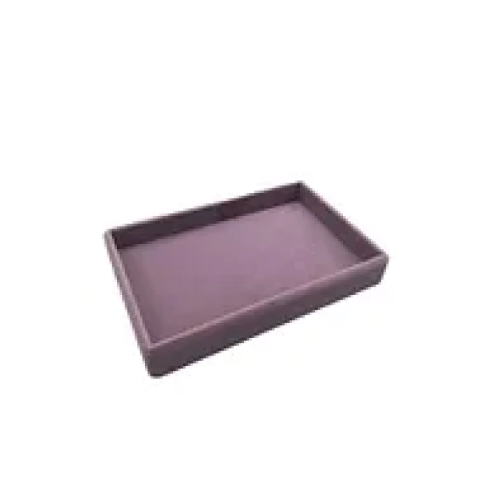 Yerli Üretim Küçük Boy Süet Kumaş Lila Renk 22/14 cm Servis Tablası