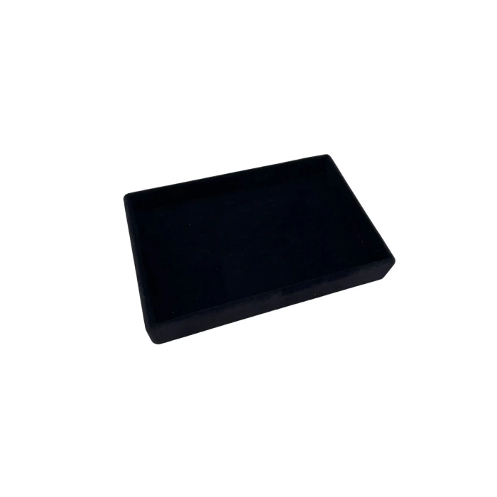 Yerli Üretim Küçük Boy Süet Kumaş Siyah Renk 22/14 Cm Servis Tablası