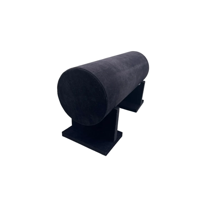 Yerli Üretim Kücük Boy Süet Kumaş Siyah Renk 31 cm Ayaklı Taç Standı