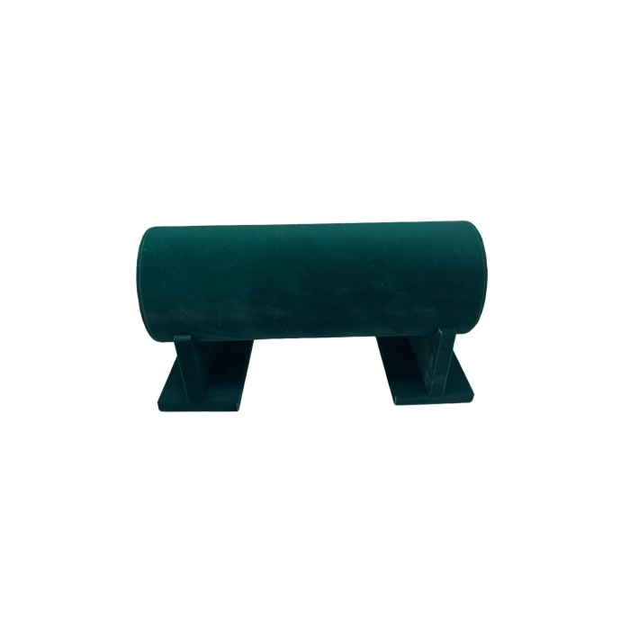Yerli Üretim Küçük Boy Süet Kumaş Yeşil Renk 31 cm Ayaklı Taç Standı