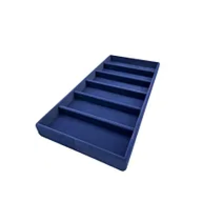 Yerli Üretim Lefkoşa Model Süet Kumaş Lacivert Renk 38 Cm / 19 Cm Gözlük Sergileme Çekmece İçi Stand