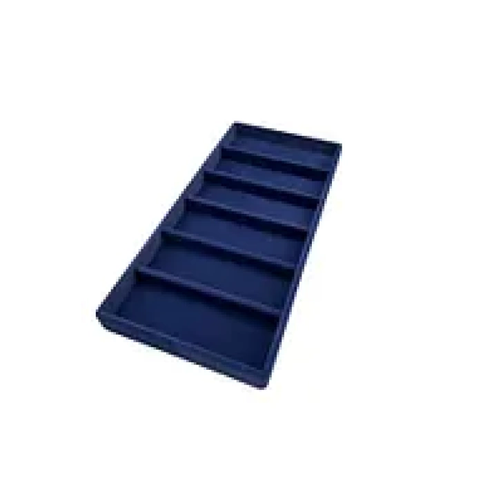 Yerli Üretim Lefkoşa Model Süet Kumaş Lacivert Renk 38 Cm / 19 Cm Gözlük Sergileme Çekmece İçi Stand