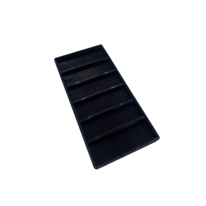 Yerli Üretim Lefkoşa Model Süet Kumaş Siyah Renk 38 Cm / 19 Cm Gözlük Sergileme Çekmece Içi Stand