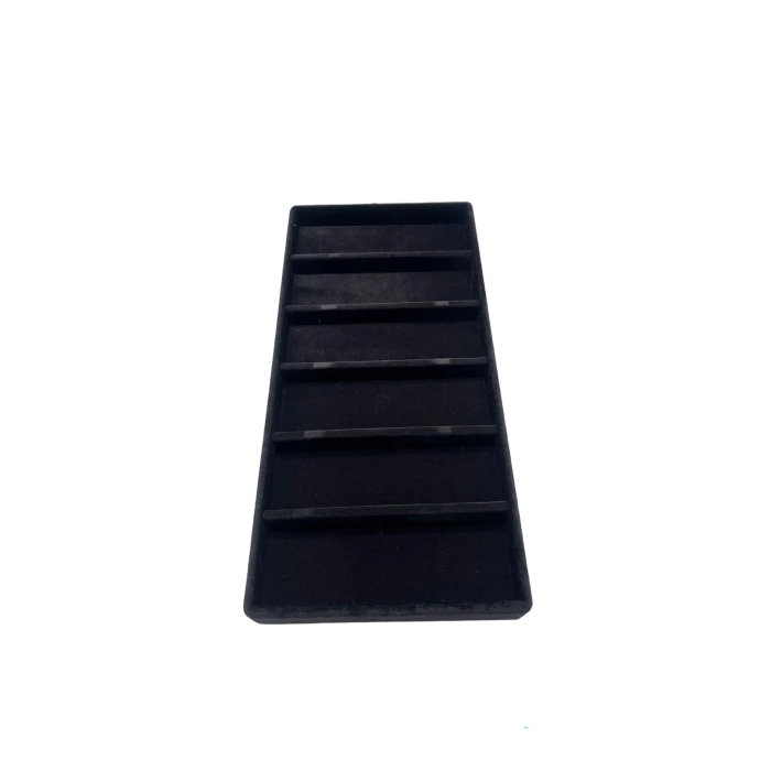 Yerli Üretim Lefkoşa Model Süet Kumaş Siyah Renk 38 Cm / 19 Cm Gözlük Sergileme Çekmece Içi Stand