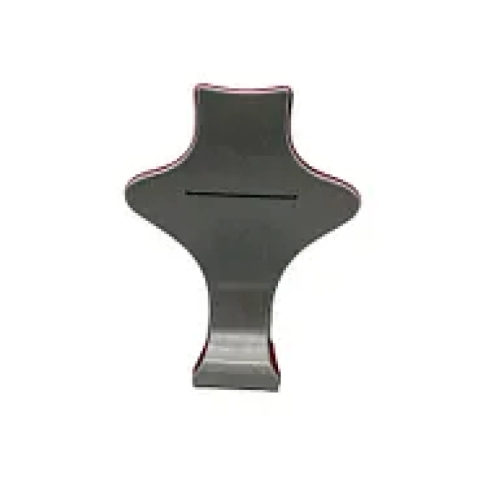 Yerli Üretim Londra Model Süet Kumaş Bordo Renk 28/ 22 Cm Takım Kolye-Küpe-Yüzük Sergileme Mankeni