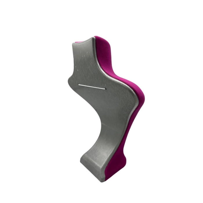 Yerli Üretim Londra Model Süet Kumaş Fujya Renk 28/ 22 Cm Kolye Sergileme Mankeni