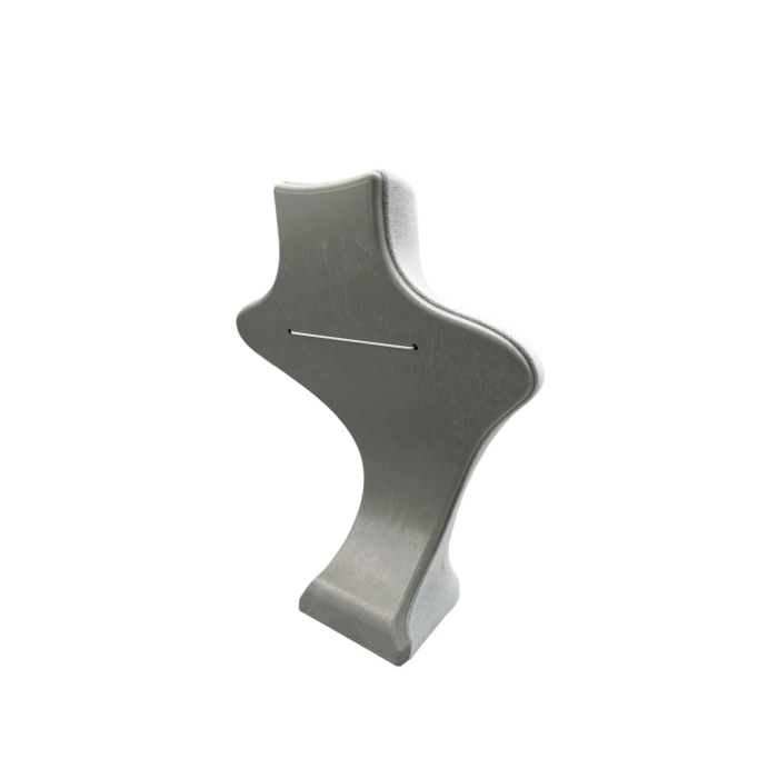 Yerli Üretim Londra Model Süet Kumaş Gri Renk 28/ 22 Cm Kolye Sergileme Mankeni