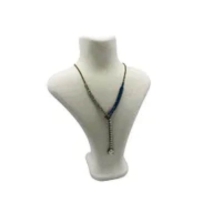 Yerli Üretim Londra Model Süet Kumaş Krem Renk 22/18 Cm Kolye Sergileme Mankeni