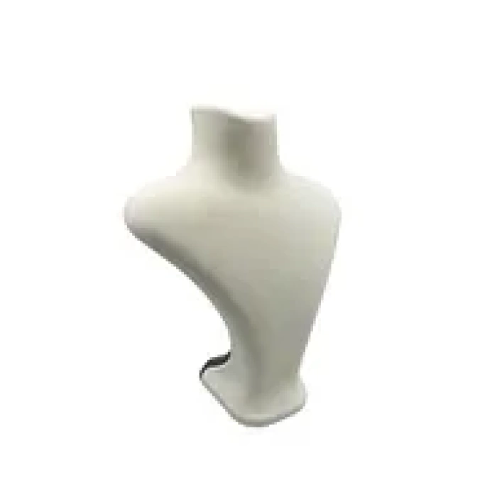 Yerli Üretim Londra Model Süet Kumaş Krem Renk 22/18 Cm Kolye Sergileme Mankeni