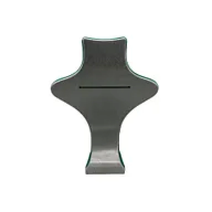 Yerli Üretim Londra Model Süet Kumaş Yeşil Renk 28/22Cm Takım Kolye-Küpe-Yüzük Sergileme Mankeni