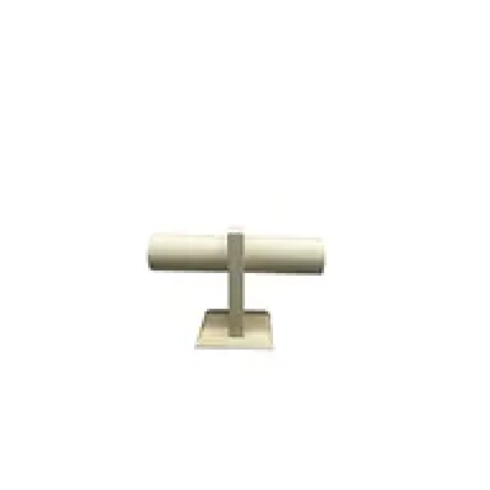 Yerli Üretim Lüx İmera Deri Kumaş Beyaz Renk Boy 15 cm En 23 cm Tekli T Model Bilezik Sergileme