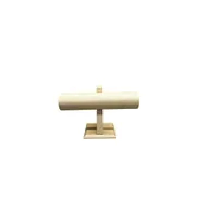 Yerli Üretim Lüx İmera Deri Kumaş Krem Renk Boy 15 cm En 23 cm Tekli T Model Bilezik Sergileme