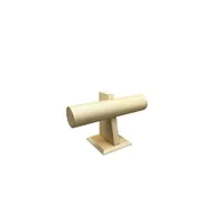 Yerli Üretim Lüx İmera Deri Kumaş Krem Renk Boy 15 cm En 23 cm Tekli T Model Bilezik Sergileme