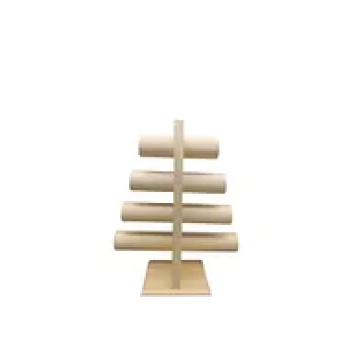 Yerli Üretim Lüx İmera Deri Kumaş Krem Renk Boy 38 cm En 33 cm Tekli T Model Bilezik Sergileme