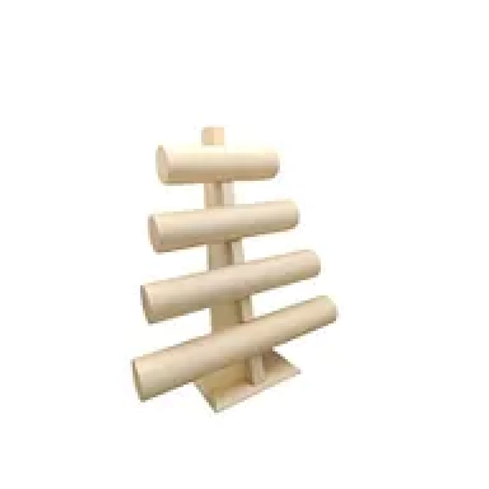 Yerli Üretim Lüx İmera Deri Kumaş Krem Renk Boy 38 cm En 33 cm Tekli T Model Bilezik Sergileme