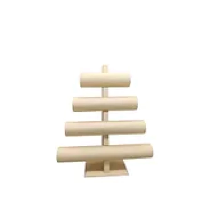Yerli Üretim Lüx İmera Deri Kumaş Krem Renk Boy 38 cm En 33 cm Tekli T Model Bilezik Sergileme