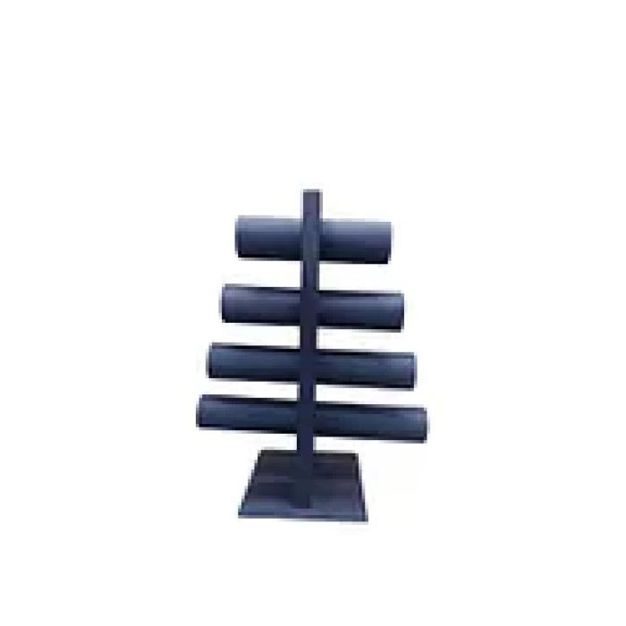 Yerli Üretim Lüx İmera Deri Kumaş Lacivert Renk Boy 38 cm En 33 cm 4lü T Model Bilezik Sergileme
