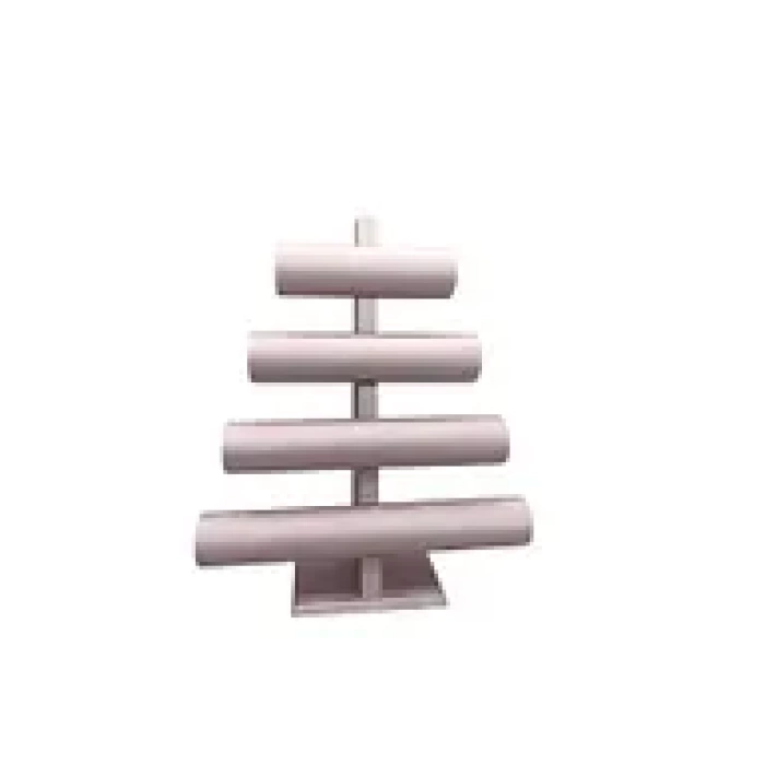 Yerli Üretim Lüx İmera Deri Kumaş Pembe Renk Boy 38 cm En 33 cm 4lü T Model Bilezik Sergileme