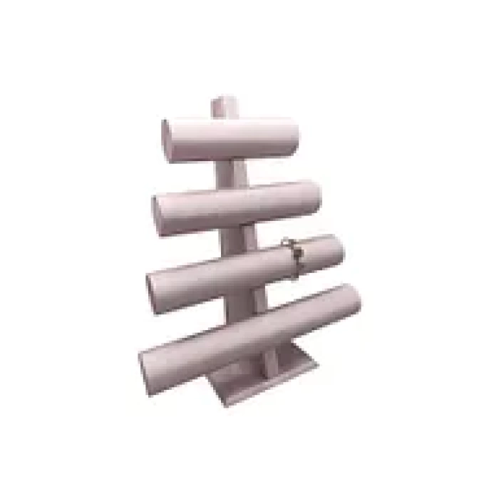 Yerli Üretim Lüx İmera Deri Kumaş Pembe Renk Boy 38 cm En 33 cm 4lü T Model Bilezik Sergileme