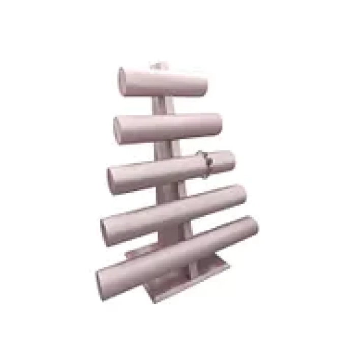 Yerli Üretim Lüx İmera Deri Kumaş Pembe Renk Boy 45 cm En 38 cm 5li T Model Bilezik Sergileme