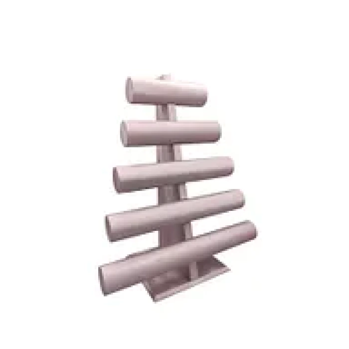 Yerli Üretim Lüx İmera Deri Kumaş Pembe Renk Boy 45 cm En 38 cm 5li T Model Bilezik Sergileme