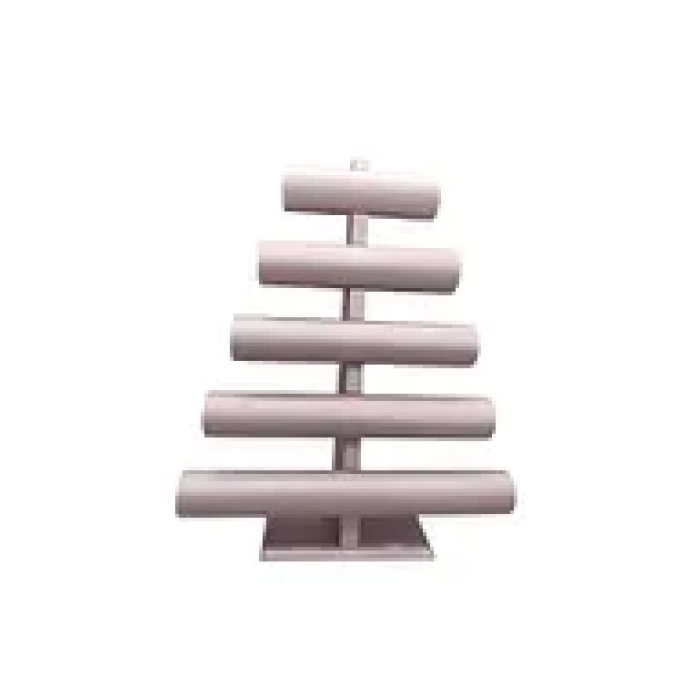 Yerli Üretim Lüx İmera Deri Kumaş Pembe Renk Boy 45 cm En 38 cm 5li T Model Bilezik Sergileme