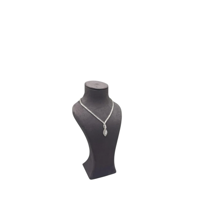 Yerli Üretim Lüx Model Sardunya Kumaş Füme Renk Boy 31 cm Kolye Takı Sergileme Mankeni