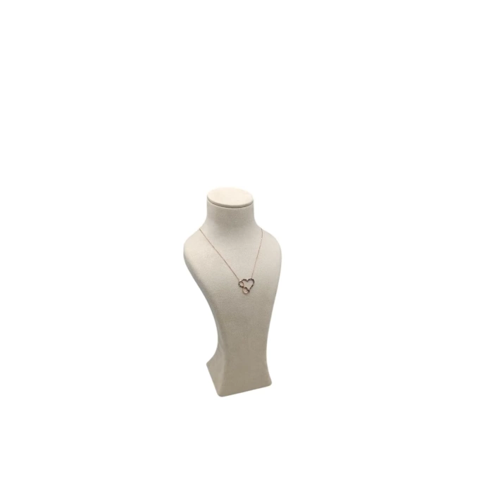 Yerli Üretim Lüx Model Sardunya Kumaş Krem Renk Boy 28cm Kolye Takı Sergileme Mankeni