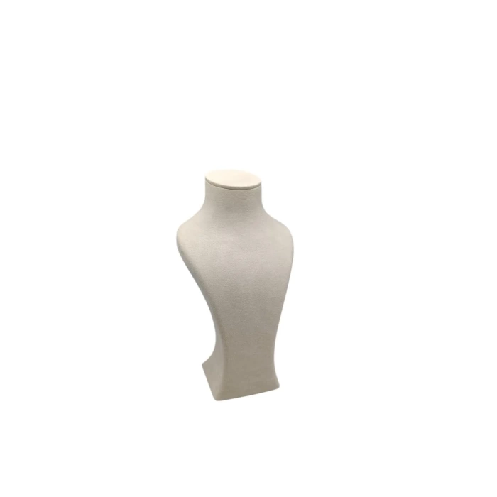 Yerli Üretim Lüx Model Sardunya Kumaş Krem Renk Boy 31 cm Kolye Takı Sergileme Mankeni