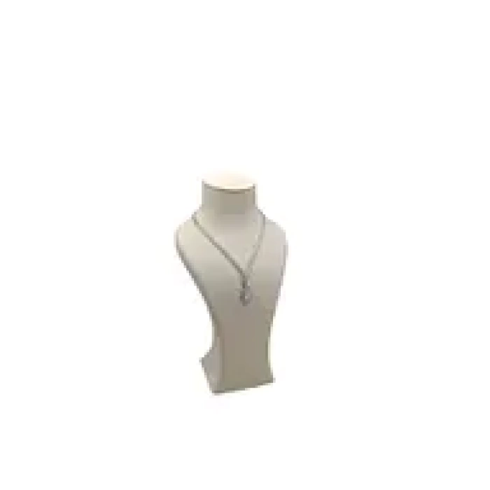 Yerli Üretim Lüx Model Sardunya Kumaş Krem Renk Boy 31 cm Kolye Takı Sergileme Mankeni
