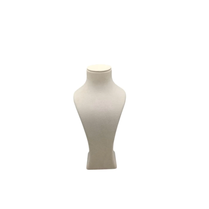 Yerli Üretim Lüx Model Sardunya Kumaş Krem Renk Boy 37 cm Kolye Takı Sergileme Mankeni