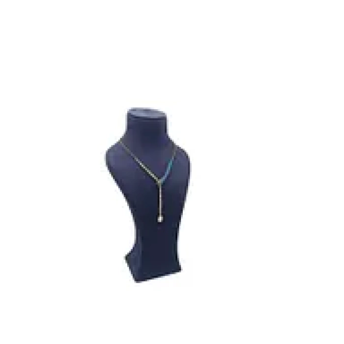 Yerli Üretim Lüx Model Sardunya Kumaş Lacivert Renk Boy 37 cm Kolye Takı Sergileme Mankeni