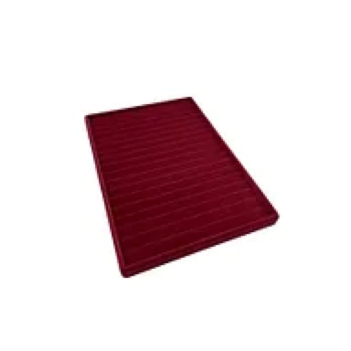 Yerli Üretim Madrid Model Süet Kumaş Bordo Renk 34/24 Cm Kademeli Çekmece Içi Bileklik-kolye Tablası