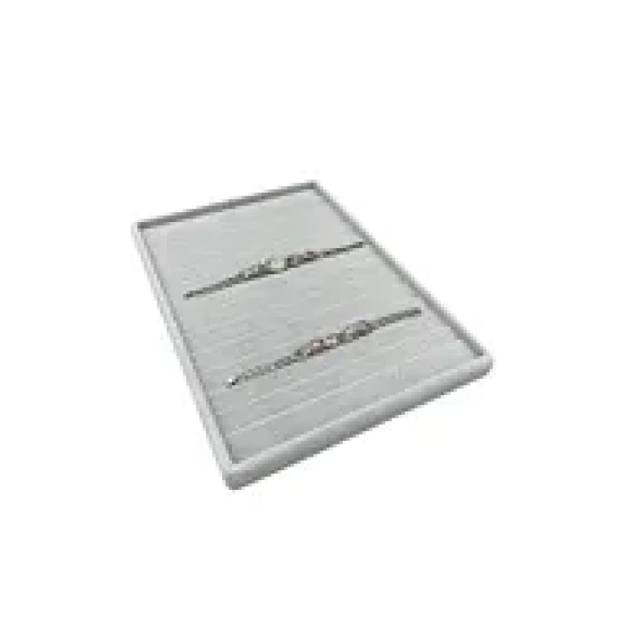 Yerli Üretim Madrid Model Süet Kumaş Gri Renk 34/24 Cm Kademeli Çekmece İci Bileklik-kolye Standı