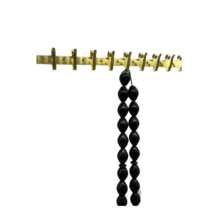 Yerli Üretim Metal Malzeme Sarı Renk Bir Metre Tesbih&Takı Sergileme Askısı