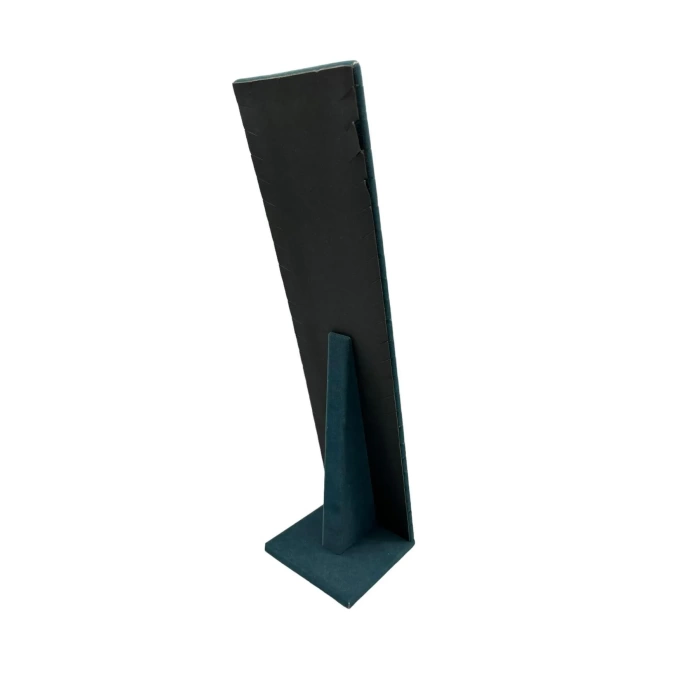 Yerli Üretim Moscow Model Süet Kumaş Haki Yeşil Renk 40/10 Cm Ayaklı Takı Sergileme Standı