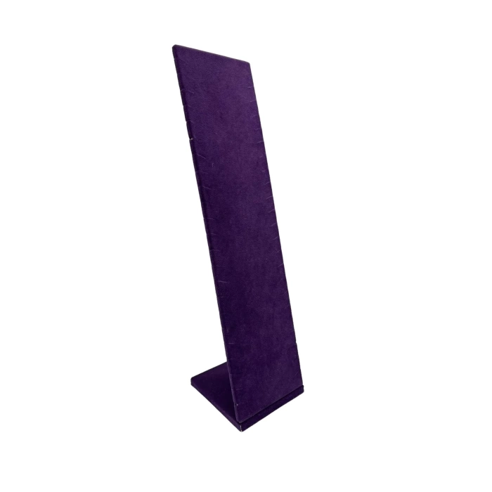 Yerli Üretim Moscow Model Süet Kumaş Mor Renk 40/10 Cm Ayaklı Takı Sergileme Standı
