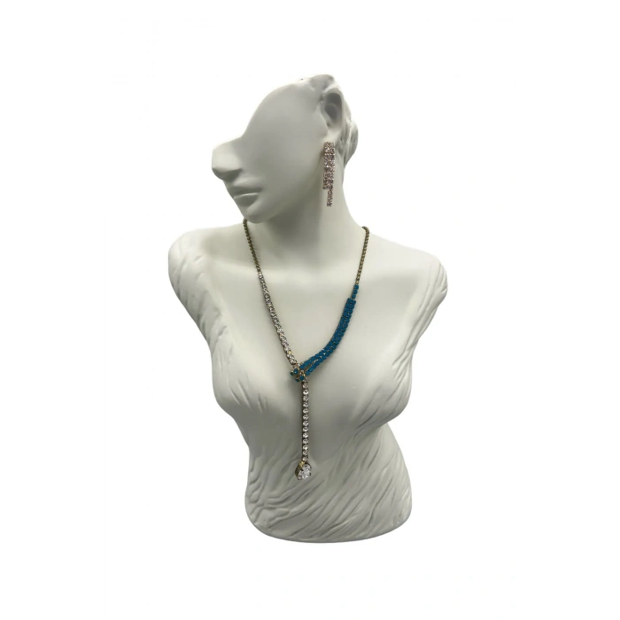 Polyester Malzeme Beyaz Renk 48 / 28 cm Takı Sergileme Mankeni
