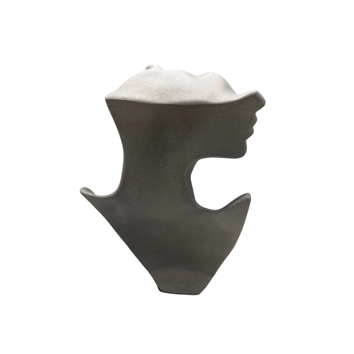Yerli Üretim Polyester Malzeme Gri Renk 28 / 18 cm Takı Sergileme Mankeni