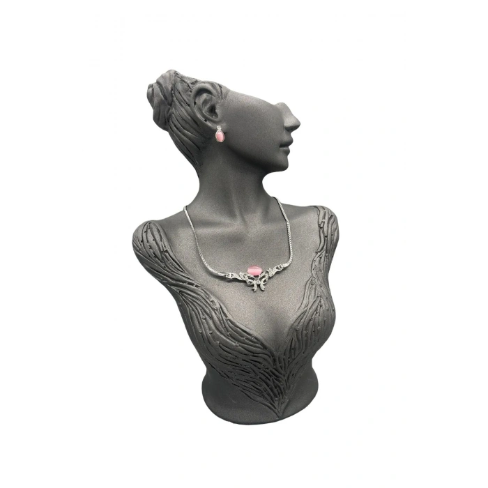 Polyester Malzeme Gri Renk 40 / 25 cm Takı Sergileme Mankeni