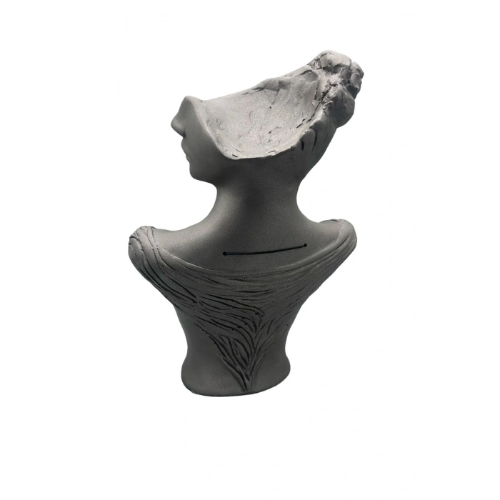 Polyester Malzeme Gri Renk 40 / 25 cm Takı Sergileme Mankeni