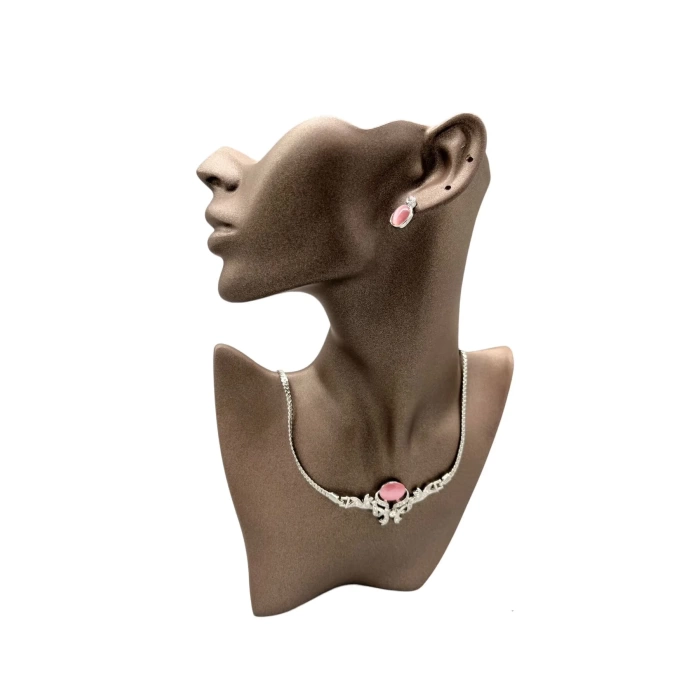 Yerli Üretim Polyester Malzeme Kahve Renk 28 / 18 cm Takı Sergileme Mankeni