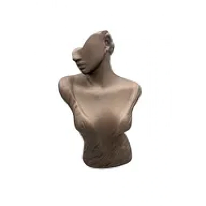 Polyester Malzeme Kahve Renk 48 / 28 cm Takı Sergileme Mankeni