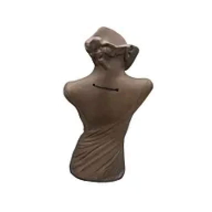 Polyester Malzeme Kahve Renk 48 / 28 cm Takı Sergileme Mankeni